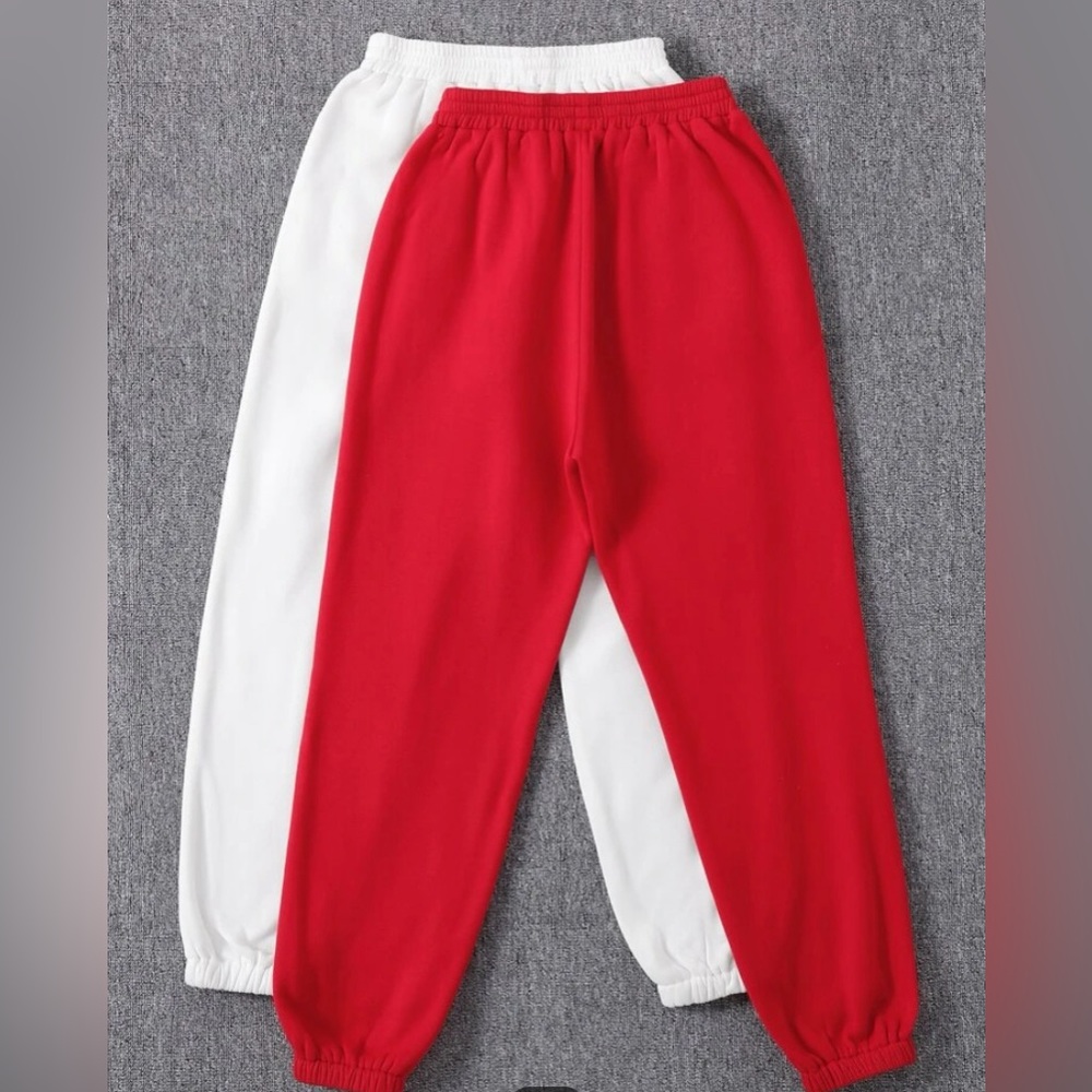 Red and White Sweatpants